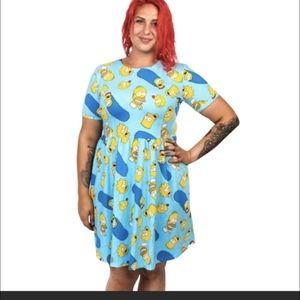 Cakeworthy Simpsons Zip Back TShirt Dress Size L
